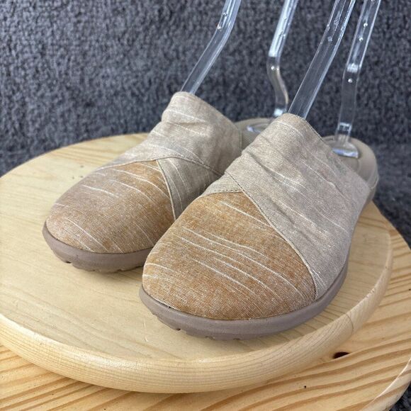 Crocs Capri Mules Womens Size 11 Beige Slip On Casual Comfort Shoes Clog Sandals - Picture 2 of 9